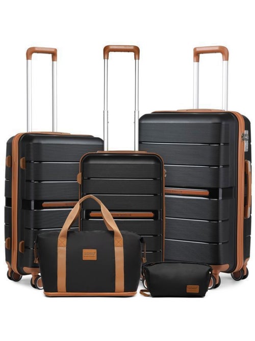 Set de 5 valises - 55/66/76 cm, rigide polypropylène (pp), 4 roues, serrure tsa - british traveller - Kiabi Set de 5 valises - 55/66/76 cm, rigide polypropylène (pp), 4 roues, serrure tsa - british traveller - Kiabi