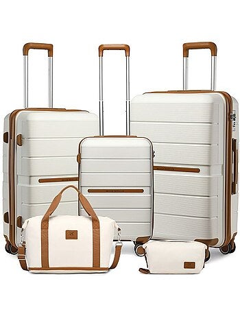 Set de 5 valises - 55x37x22 cm rigide serrure tsa - british traveller
