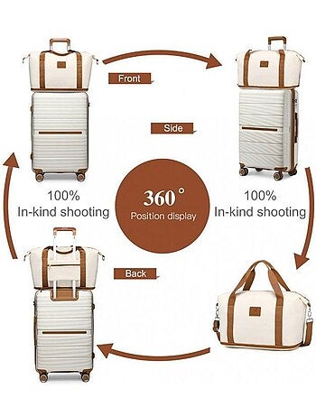 Set de 5 valises - 55x37x22 cm rigide serrure tsa - british traveller