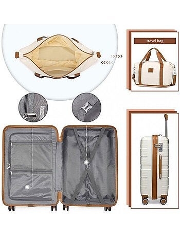 Set de 5 valises - 55x37x22 cm rigide serrure tsa - british traveller
