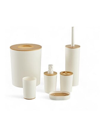 Set de 6 accessoires de salle de bain et WC avec bambou BATHROOM