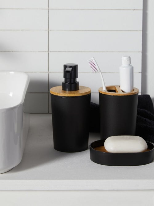 Set de 6 accessoires de salle de bain et WC avec bambou BATHROOM - Kiabi