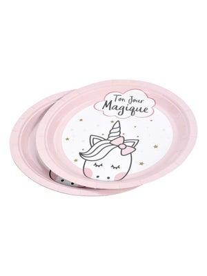 Lot De 102 Pièces De Vaisselle Licorne Pour Fête D’anniversaire - 20 Assiettes, Serviettes, Gobelets, Couverts, Nappe Et Décoration - Thème Licorne Et Fée - Réutilisable - Pour 20 Invités
