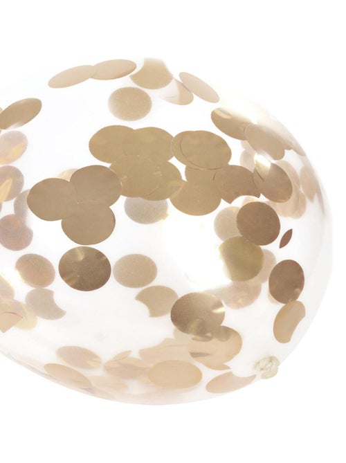 Set de 6 ballons gonflable avec confettis 30 cm Or - Kiabi