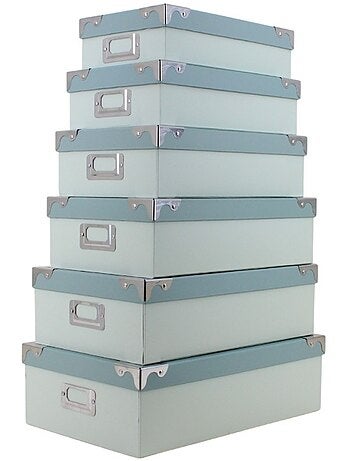 Set de 6 boites de rangement