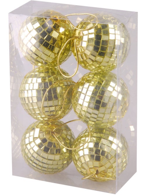 Set de 6 boules miroir 6 cm - Kiabi Set de 6 boules miroir 6 cm - Kiabi