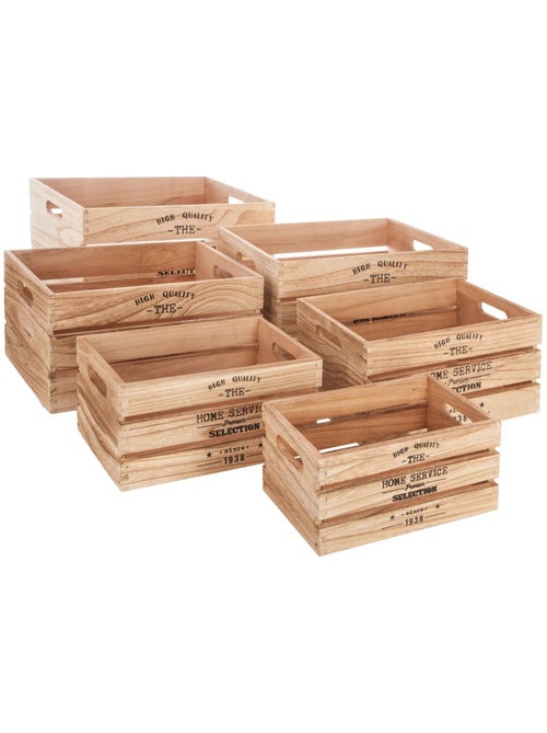 Set de 6 caisses cagettes FACTO - Kiabi
