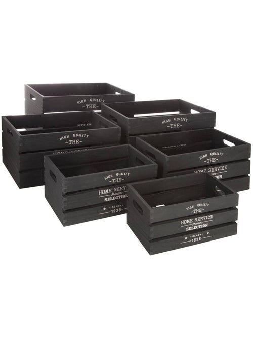 Set de 6 caisses cagettes FACTO - Kiabi Set de 6 caisses cagettes FACTO - Kiabi