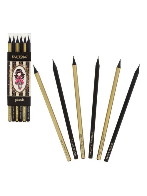 Set de 6 crayons gris Gorjuss - Kiabi