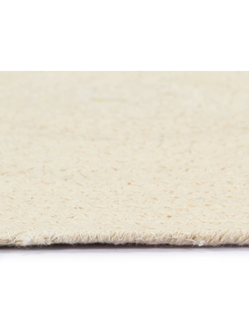 Set de 6 dessous de table en coton tressé ronds - vidaxl Beige naturel - Kiabi