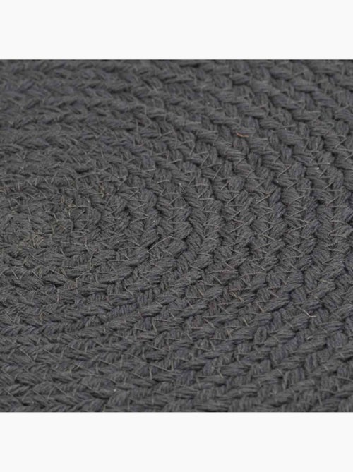 Set de 6 dessous de table en coton tressé ronds - vidaxl - Kiabi