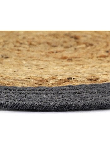 Set de 6 dessous de table en jute et coton tressés ronds - vidaxl