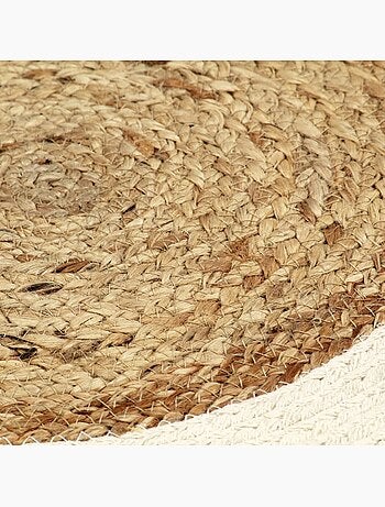 Set de 6 dessous de table en jute et coton tressés ronds - vidaxl