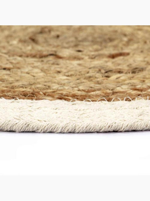 Set de 6 dessous de table en jute et coton tressés ronds - vidaxl - Kiabi