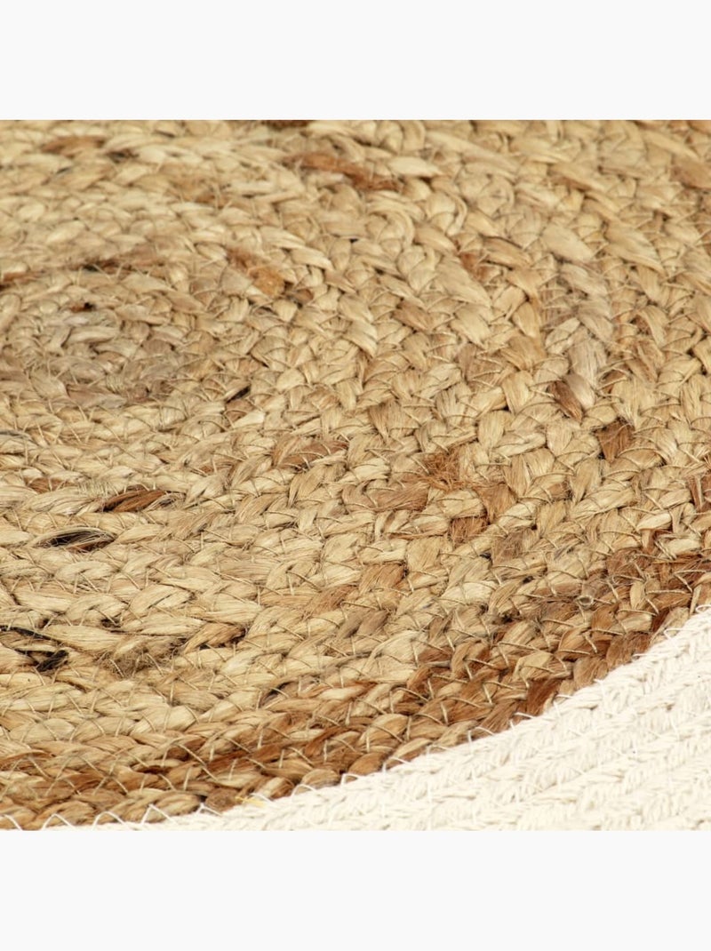 Set de 6 dessous de table en jute et coton tressés ronds - vidaxl Beige naturel - Kiabi