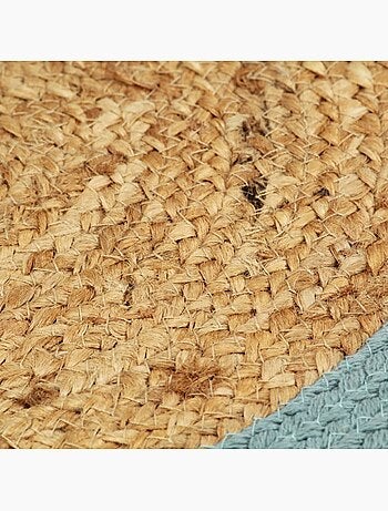 Set de 6 dessous de table en jute et coton tressés ronds - vidaxl