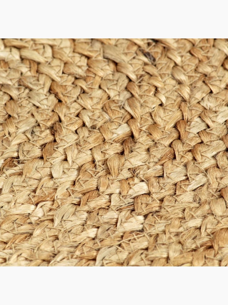 Set de 6 dessous de table en jute tressée ronds - vidaxl Beige naturel - Kiabi
