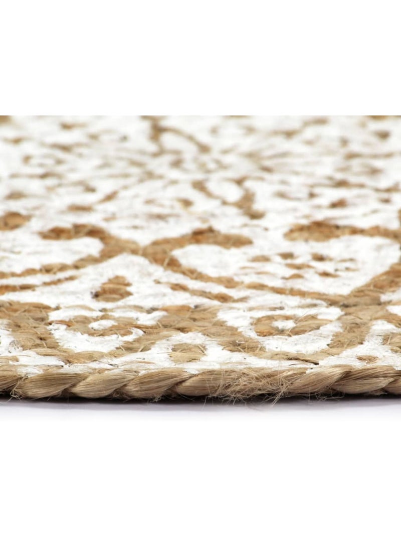 Set de 6 dessous de table ronds en jute foncé faits main - vidaxl Blanc - Kiabi