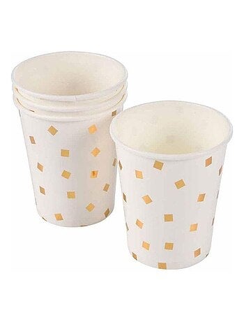 Set de 6 gobelets en papier gold