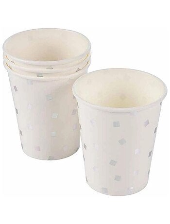 Set de 6 gobelets en papier silver