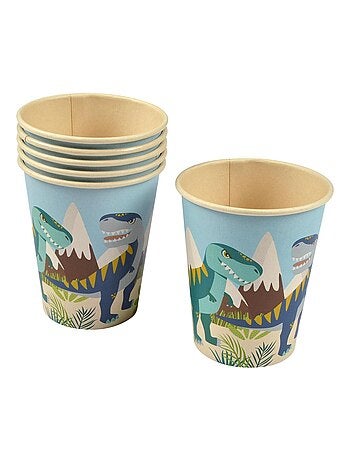 Set de 6 gobelets en pulpe de bambou Happy dino
