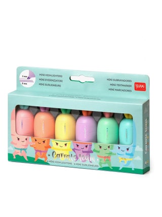Set de 6 mini surligneurs - Carrate Team