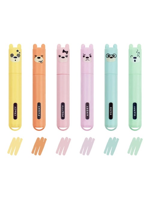 Set de 6 Mini Surligneurs - Teddy's Style - Kiabi