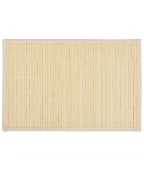 Set de 6 sous-plats rectangulaires en bambou - vidaxl - Kiabi