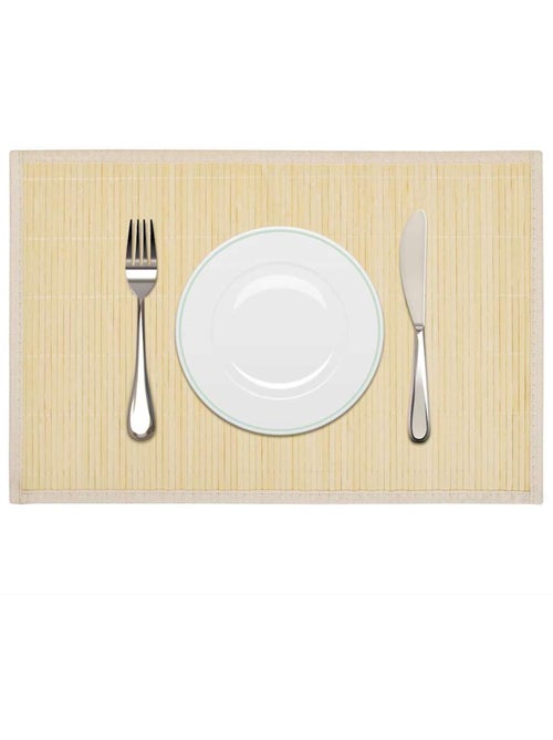 Set de 6 sous-plats rectangulaires en bambou - vidaxl - Kiabi