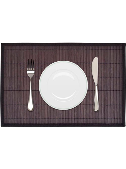 Set de 6 sous-plats rectangulaires en bambou - vidaxl - Kiabi