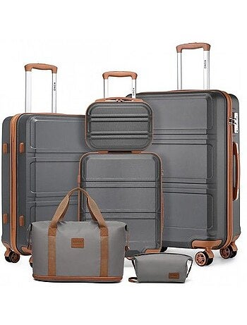 Set de 6 valises - 20/24/28 cm abs serrure tsa - kono