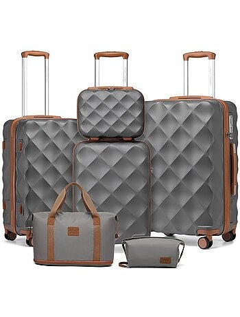 Set de 6 valises - 30/53/61/73 cm rigide - british traveller