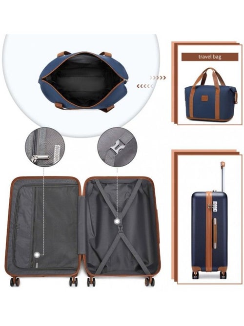 Set de 6 valises - 31/55/67/76 cm, rigide abs, 4 roues 360°, serrure tsa - kono - Kiabi Set de 6 valises - 31/55/67/76 cm, rigide abs, 4 roues 360°, serrure tsa - kono - Kiabi