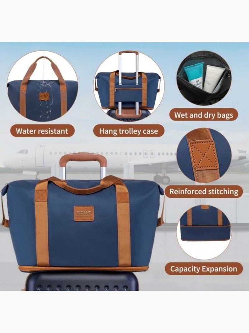 Set de 6 valises - 31/55/67/76 cm, rigide abs, 4 roues 360°, serrure tsa - kono Bleu - Kiabi