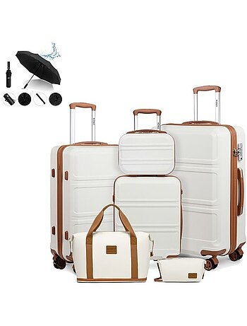 Set de 6 valises - 55/65/74 cm abs 4 roulettes - kono