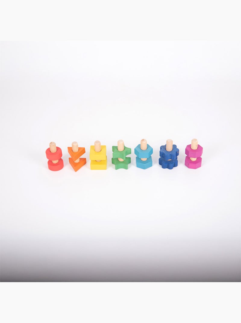 Set de 7 écrous à visser Multicolore - Kiabi