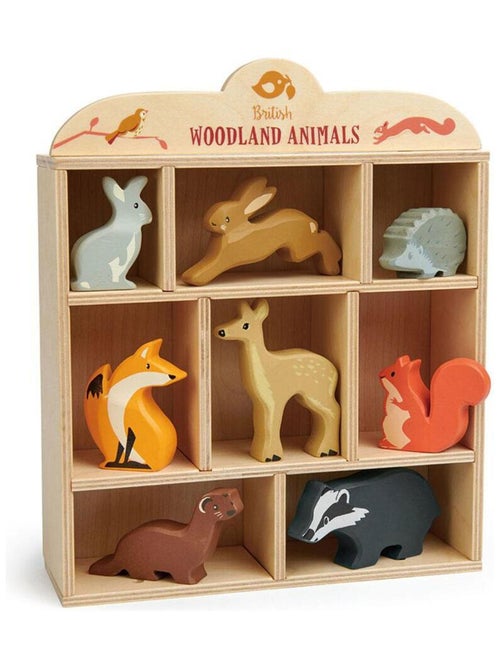 Set de 8 figurines en bois Animaux de la Forêt - Kiabi