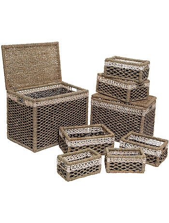 Set de 8 paniers rectangulaires ENRICO
