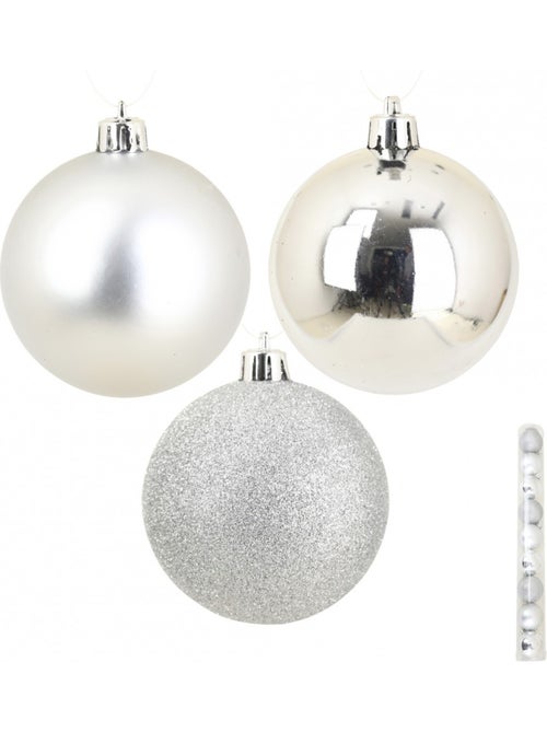 Set de 9 boules argent - Kiabi Set de 9 boules argent - Kiabi