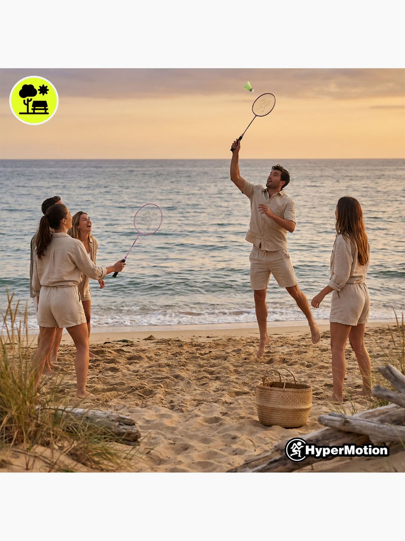 Set de badminton hypermotion – 2 raquettes, 1 volant Rose - Kiabi