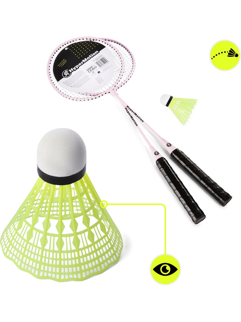 Set de badminton hypermotion – 2 raquettes, 1 volant Rose - Kiabi