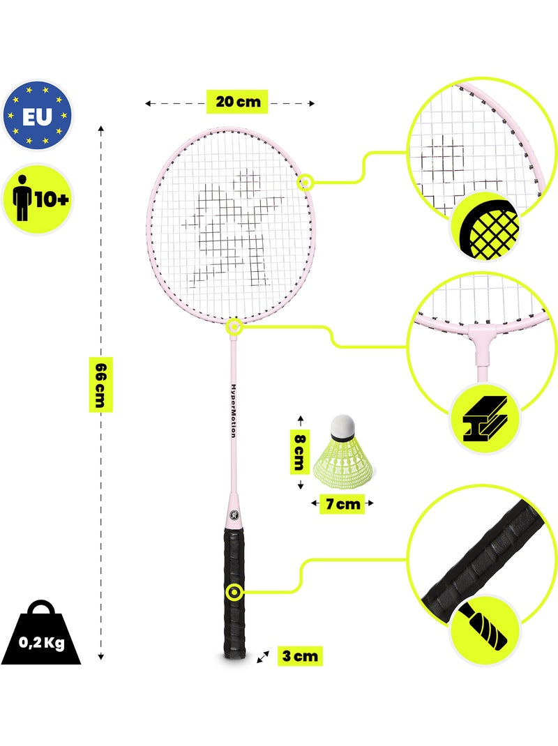Set de badminton HyperMotion – 2 raquettes, 1 volant rose Rose - Kiabi