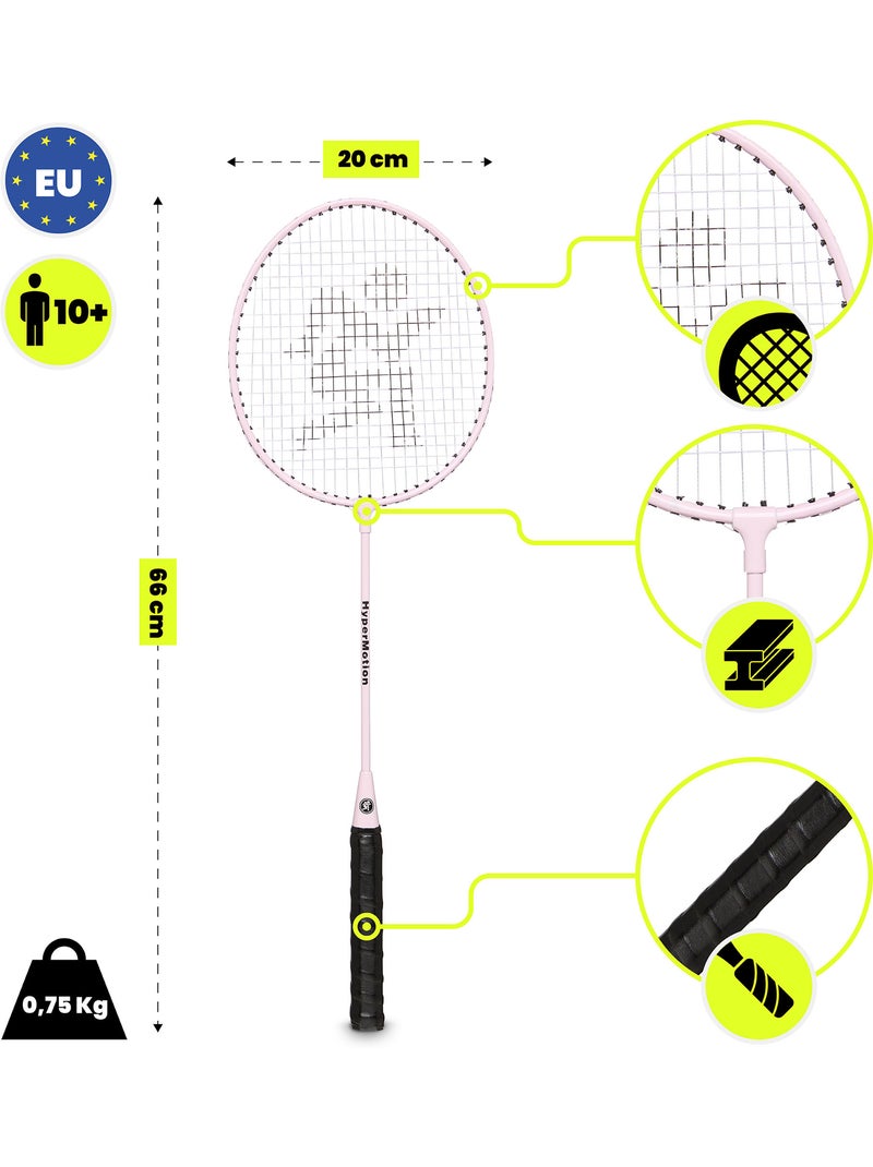 Set de badminton hypermotion – 2 raquettes avec housse Rose - Kiabi