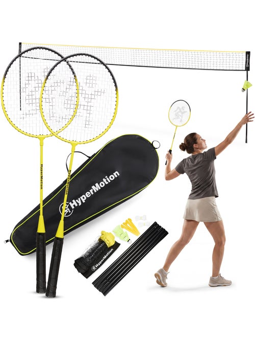 Set de badminton HyperMotion avec filet 6 m – 2 raquettes, 3 volants et sac de transport - Kiabi