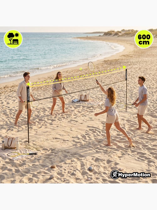 Set de badminton HyperMotion avec filet 6 m – 2 raquettes, 3 volants et sac de transport - Kiabi