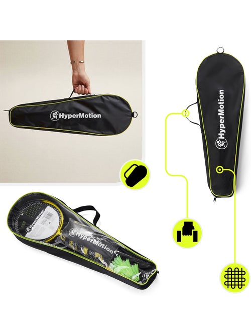 Set de badminton HyperMotion avec filet 6 m – 2 raquettes, 3 volants et sac de transport - Kiabi