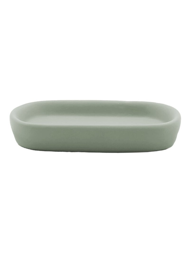 Set de bain en céramique sauge 4 pièces Vert - Kiabi