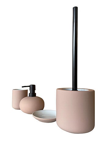 Set de bain en grès mambo sable 4 pièces