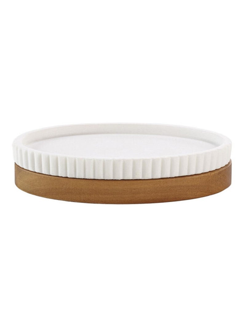 Set de bain en polyrésine Niagara blanc 4 pièces Blanc - Kiabi