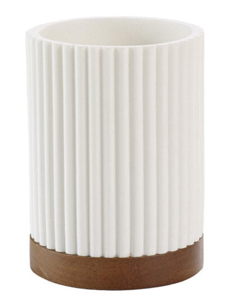 Set de bain en polyrésine Niagara blanc 4 pièces Blanc - Kiabi